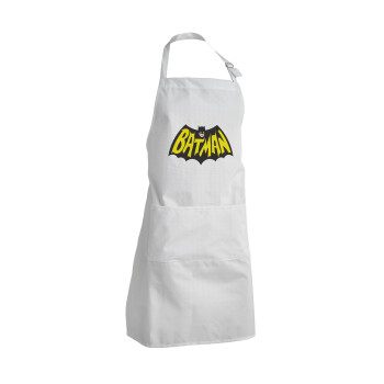 Batman classic logo, Adult Chef Apron (with sliders and 2 pockets)