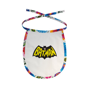 Batman classic logo, Σαλιάρα μωρού αλέκιαστη με κορδόνι Χρωματιστή