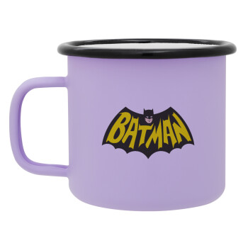 Batman classic logo, Κούπα Μεταλλική εμαγιέ ΜΑΤ Light Pastel Purple 360ml