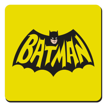 Batman classic logo, Τετράγωνο μαγνητάκι ξύλινο 9x9cm