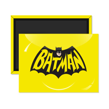 Batman classic logo, Ορθογώνιο μαγνητάκι ψυγείου διάστασης 9x6cm