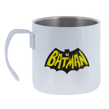 Batman classic logo, Mug Stainless steel double wall 400ml