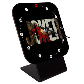 Joker, Quartz Wooden table clock with hands (10cm)