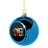 Blue Christmas tree ball ornament 8cm