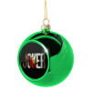 Green Christmas tree ornament ball 8cm