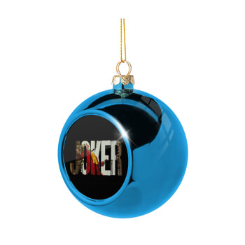 Joker, Blue Christmas tree ball ornament 8cm