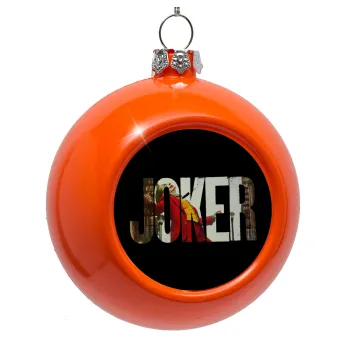 Joker, Orange Christmas tree ornament bauble 8cm
