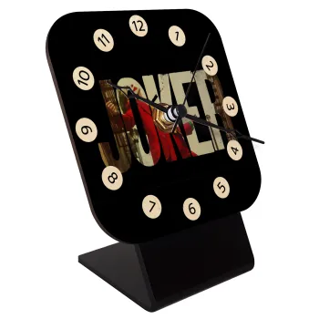 Joker, Επιτραπέζιο ρολόι σε φυσικό ξύλο (10cm)