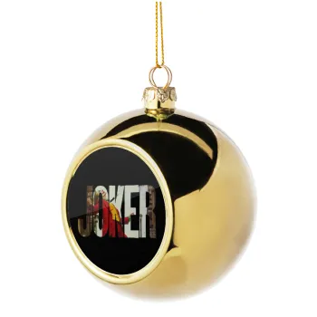 Joker, Golden Christmas tree ball ornament 8cm