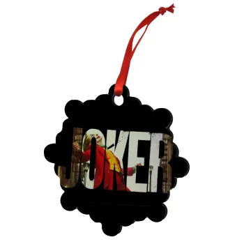 Joker, Christmas ornament snowflake wooden 7.5cm