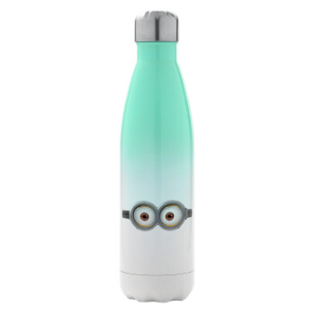 Minions, Μεταλλικό παγούρι θερμός Πράσινο/Λευκό (Stainless steel), διπλού τοιχώματος, 500ml