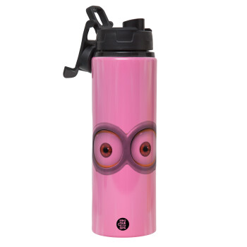 Minions, Metallic water bottle with safety lid, 850ml aluminum