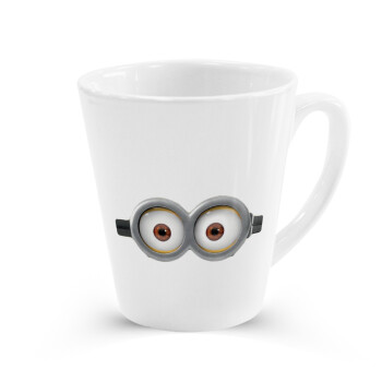 Minions, Κούπα κωνική Latte Λευκή, κεραμική, 300ml