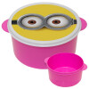 Minions, ΡΟΖ παιδικό δοχείο φαγητού (lunchbox) πλαστικό (BPA-FREE) Lunch Βox M16 x Π16 x Υ8cm