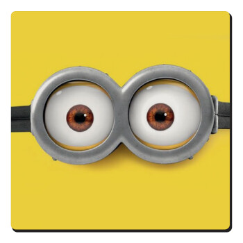 Minions, Τετράγωνο μαγνητάκι ξύλινο 6x6cm