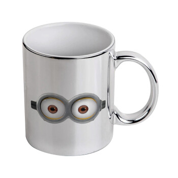 Minions, Mug ceramic, silver mirror, 330ml