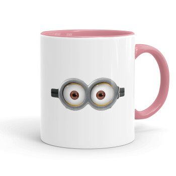 Minions, Mug colored pink, ceramic, 330ml