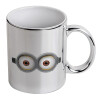 Mug ceramic, silver mirror, 330ml