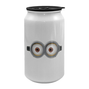 Minions, Κούπα ταξιδιού μεταλλική με καπάκι (tin-can) 500ml