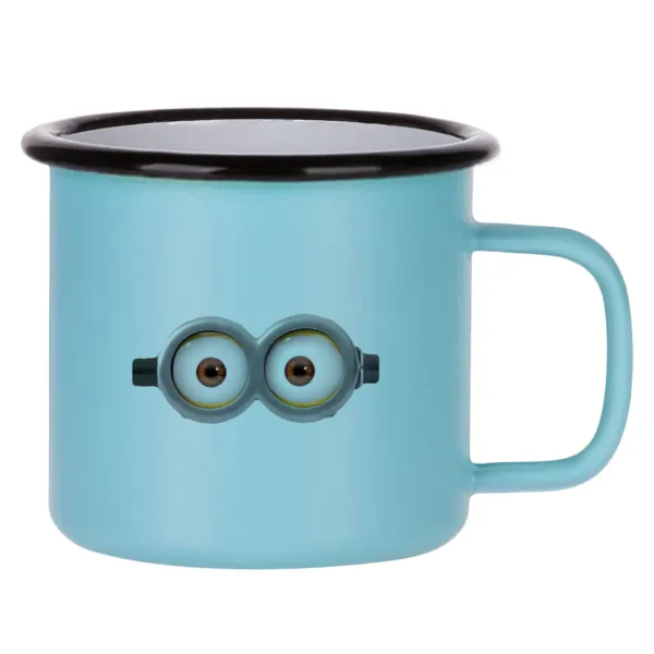 Minions — Metal enamel mug, matte light blue, 360ml