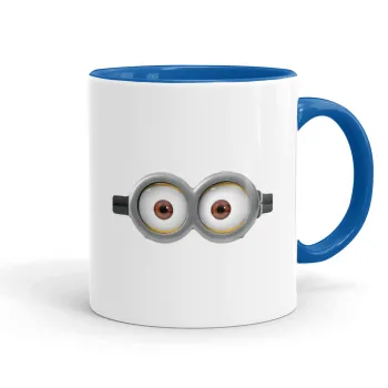 Minions, Κούπα χρωματιστή μπλε, κεραμική, 330ml