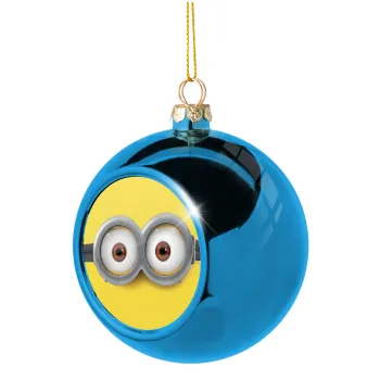 Minions, Blue Christmas tree ball ornament 8cm