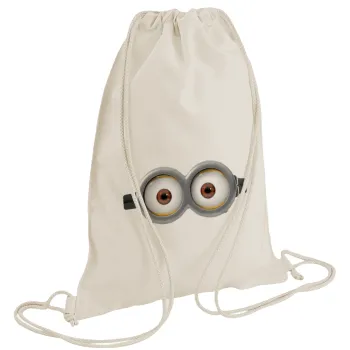 Minions, Τσάντα πλάτης πουγκί GYMBAG natural (28x40cm)
