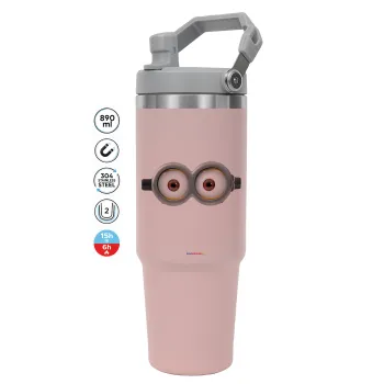 Minions, ΡΟΖ χρώματος Θερμός Ανοξείδωτο 890ml (30oz) με χερούλι