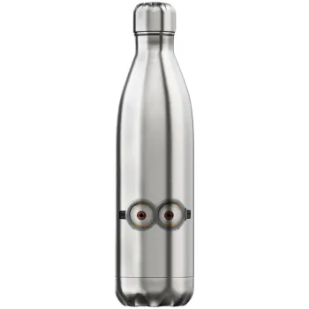Minions, Μεταλλικό παγούρι θερμός Inox (Stainless steel), διπλού τοιχώματος, 750ml