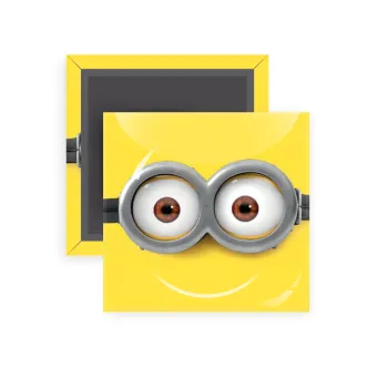 Minions, Μαγνητάκι ψυγείου τετράγωνο διάστασης 5x5cm