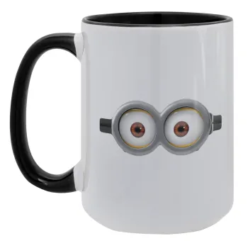 Minions, Κούπα Mega 15oz, κεραμική Μαύρη, 450ml