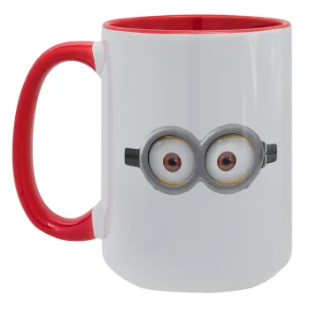 Minions, Κούπα Mega 15oz, κεραμική Κόκκινη, 450ml