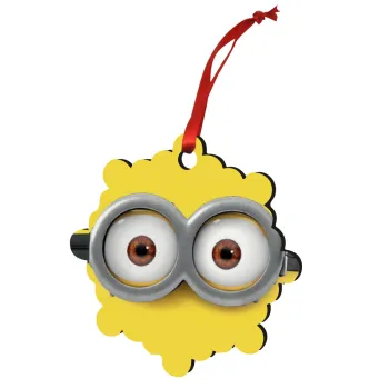 Minions, Στολίδι Χριστουγεννιάτικο στολίδι snowflake ξύλινο 7.5cm