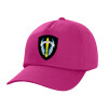Children's Baseball Cap, 100% Cotton Twill, Fuchsia (COTTON, CHILDREN'S, UNISEX, ONE SIZE)