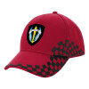 Adult Cap RACING Ultimate Red/Black, (100% COTTON DRILL, ADULT, UNISEX, ONE SIZE ADULT)