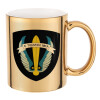 Mug ceramic, gold mirror, 330ml