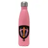 Μεταλλικό παγούρι θερμός Ροζ Ματ (Stainless steel), διπλού τοιχώματος, 500ml