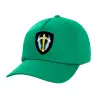 Adult Baseball Cap, 100% Cotton, Green (COTTON, ADULT, UNISEX, ONE SIZE)
