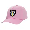 Adult Baseball Cap, 100% Cotton, PINK (COTTON, ADULT, UNISEX, ONE SIZE)