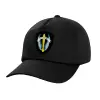 Adult Baseball Cap, 100% Cotton, Black (COTTON, ADULT, UNISEX, ONE SIZE)