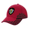 Adult Cap RACING Ultimate Red/Black, (100% COTTON DRILL, ADULT, UNISEX, ONE SIZE ADULT)