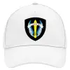 Adult Baseball Cap, Drill, White (100% COTTON, ADULT, UNISEX, ONE SIZE)