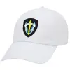 Adult Baseball Cap White 5-panel (POLYESTER, ADULT, UNISEX, ONE SIZE)