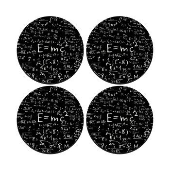 Φυσική, ΣΕΤ 4 Σουβέρ ξύλινα στρογγυλά (9cm)