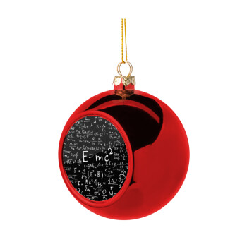 Φυσική, Χριστουγεννιάτικη μπάλα δένδρου Κόκκινη 8cm