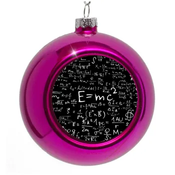 Physics, Purple Christmas tree ornament bauble 8cm