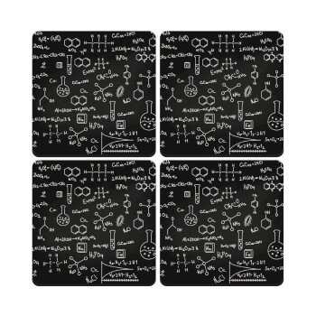 Chemical, ΣΕΤ 4 Σουβέρ ξύλινα τετράγωνα (9cm)