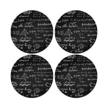 Άλγεβρα, ΣΕΤ 4 Σουβέρ ξύλινα στρογγυλά (9cm)