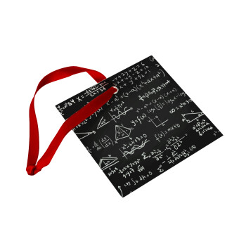 Άλγεβρα, Χριστουγεννιάτικο στολίδι γυάλινο τετράγωνο 9x9cm