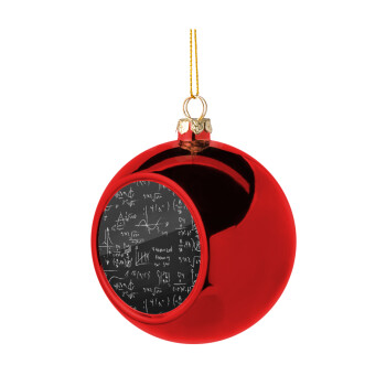 Math's, Christmas tree ball Red 8cm